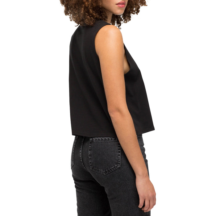 Richer Poorer Muscle Crop Tank Top - Women's Black