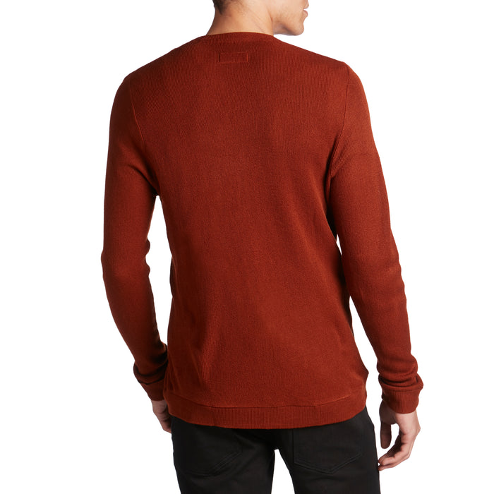 Brixton Miles Cardigan Sweater Rust/Dark Rust
