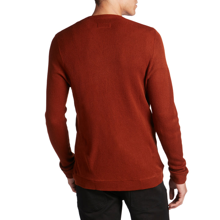Brixton Miles Cardigan Sweater Rust/Dark Rust