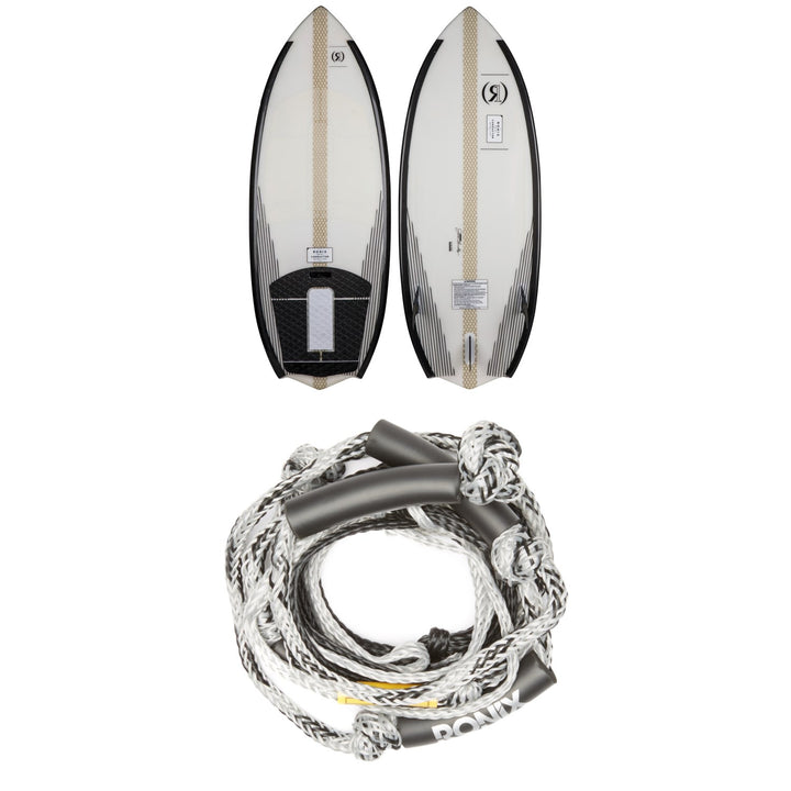 Ronix Hex Shell 2 Conductor Wakesurf Board + Braided Surf Rope 2019