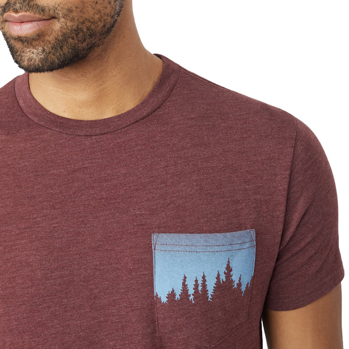 Tentree Juniper Pocket T-Shirt Red Mahogany