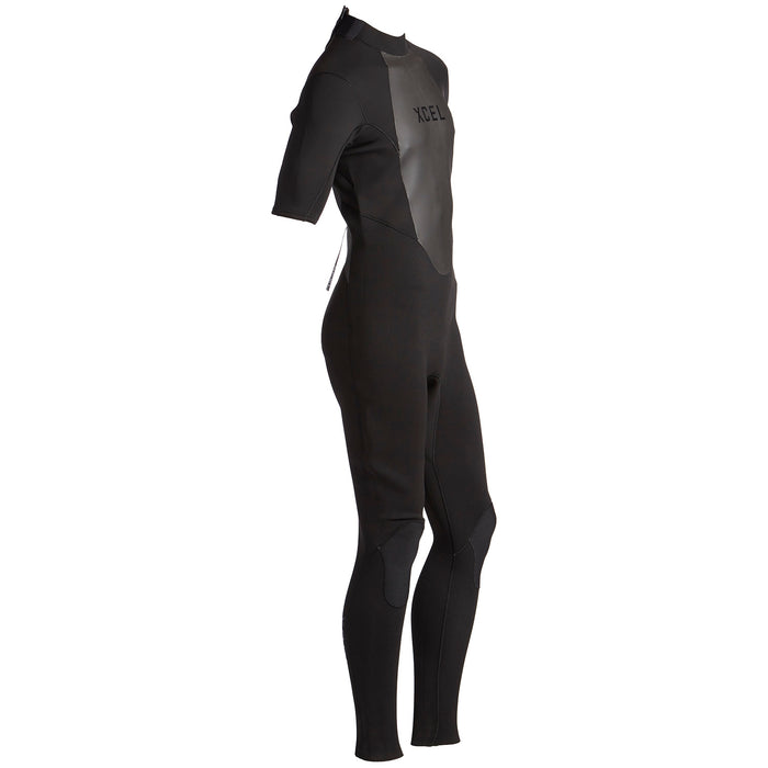 XCEL Axis 2mm Short Sleeve Fullsuit Black w/ Black Logos
