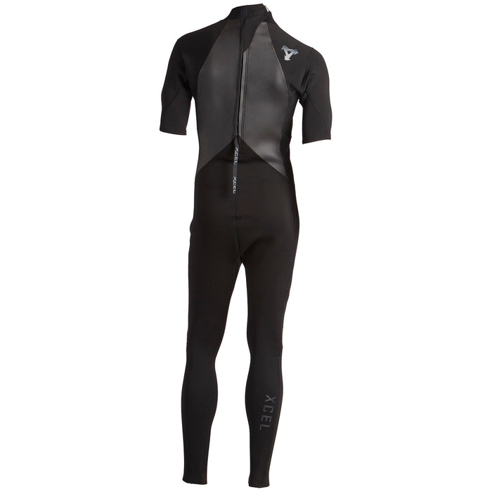 XCEL Axis 2mm Short Sleeve Fullsuit Black w/ Black Logos