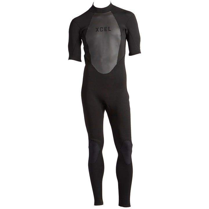 XCEL Axis 2mm Short Sleeve Fullsuit Black w/ Black Logos