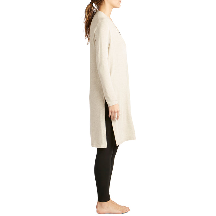 Beyond Yoga High Slits Long Duster - Women's Oatmeal Heather
