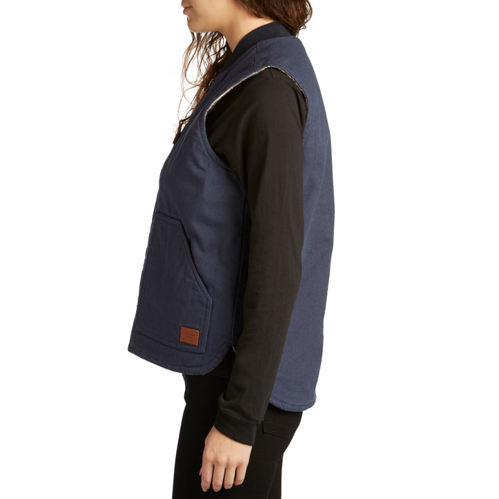 Brixton Abraham Vest Washed Navy