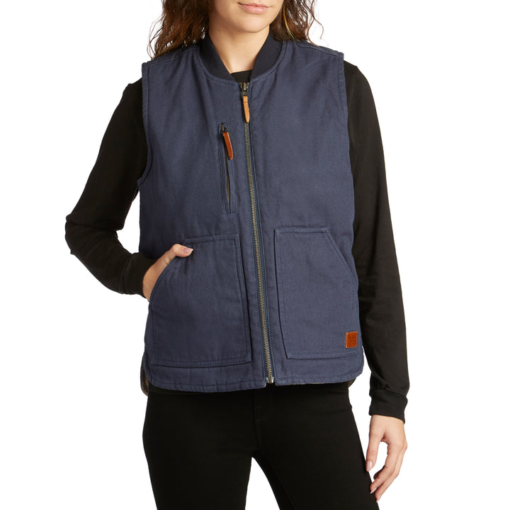Brixton Abraham Vest Washed Navy