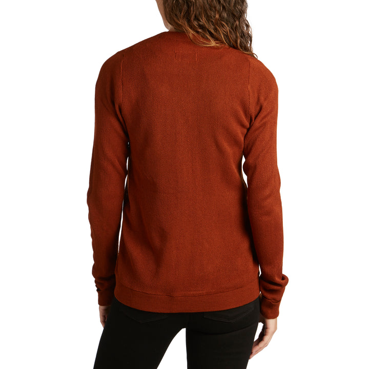 Brixton Miles Cardigan Sweater Rust/Dark Rust