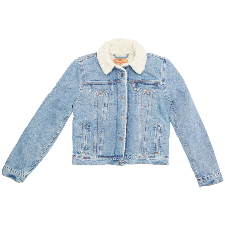 Levi's Original Sherpa Trucker Jacket - Women's Divided Blue