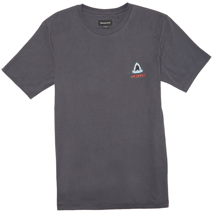 Barney Cools Shark Embroidered T-Shirt Ink Black