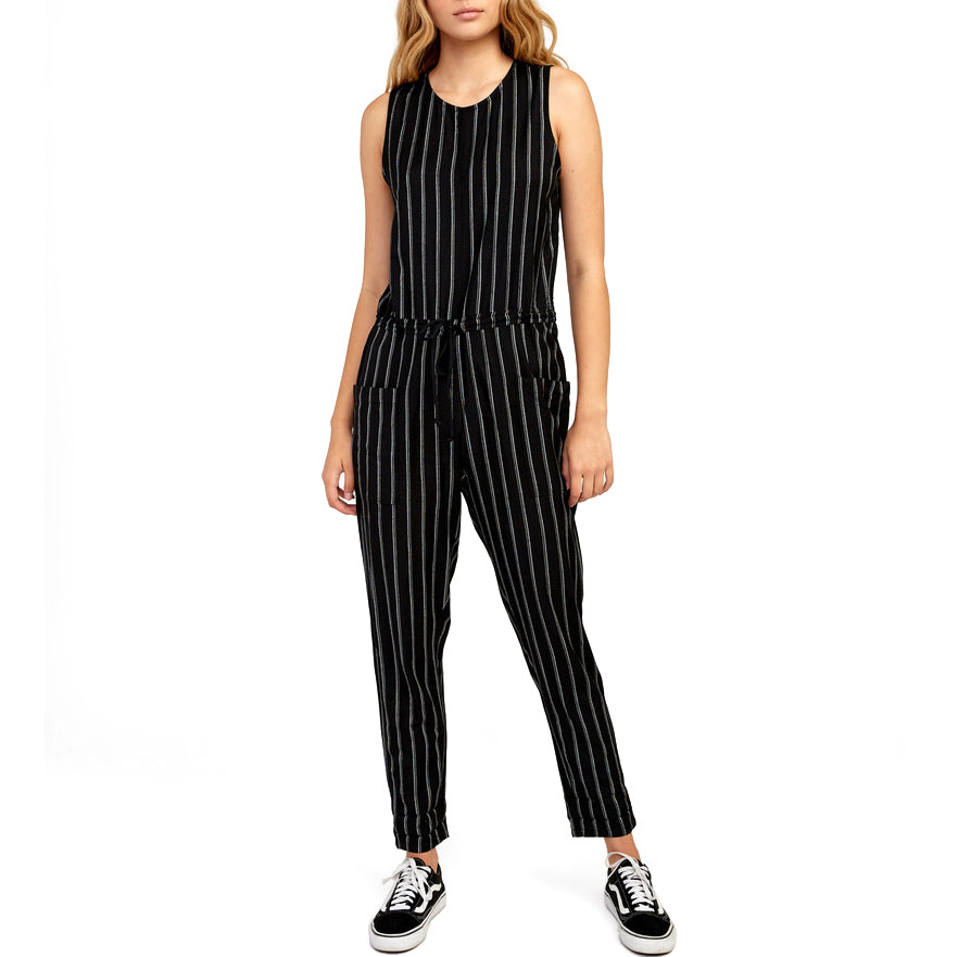 RVCA Pop Out Jumper - Women's Black Stripe