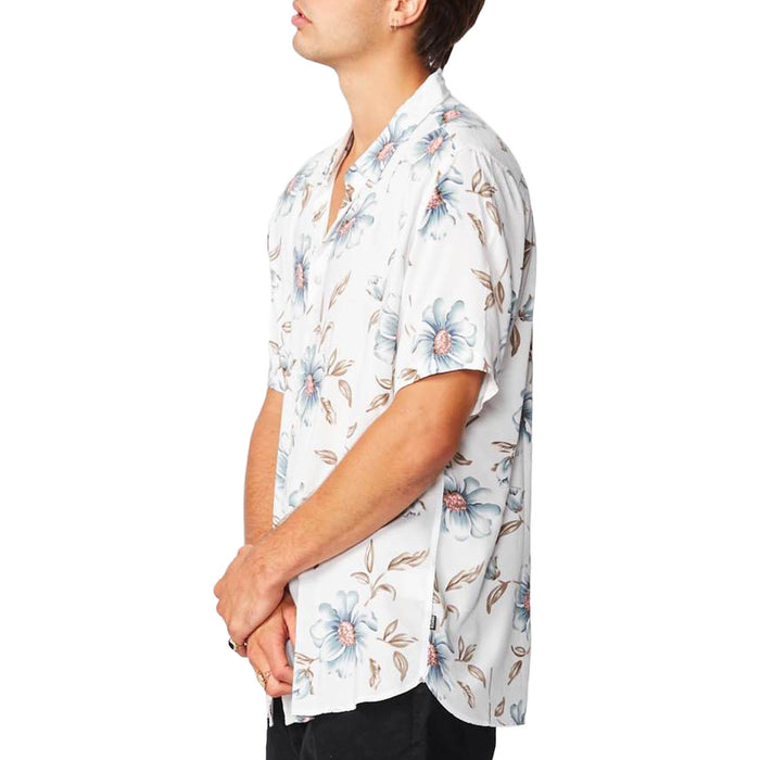 Barney Cools Holiday Short-Sleeve Shirt Luxe White