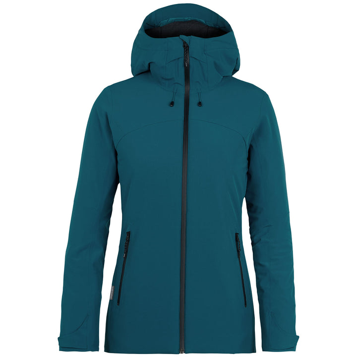 Icebreaker Stratus Transcend Hooded Jacket - Women's Kingfisher/Jet Heather