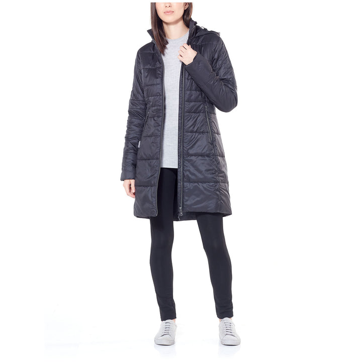 Icebreaker Stratus X 3Q Hooded Jacket - Women's Black/Jet Heather