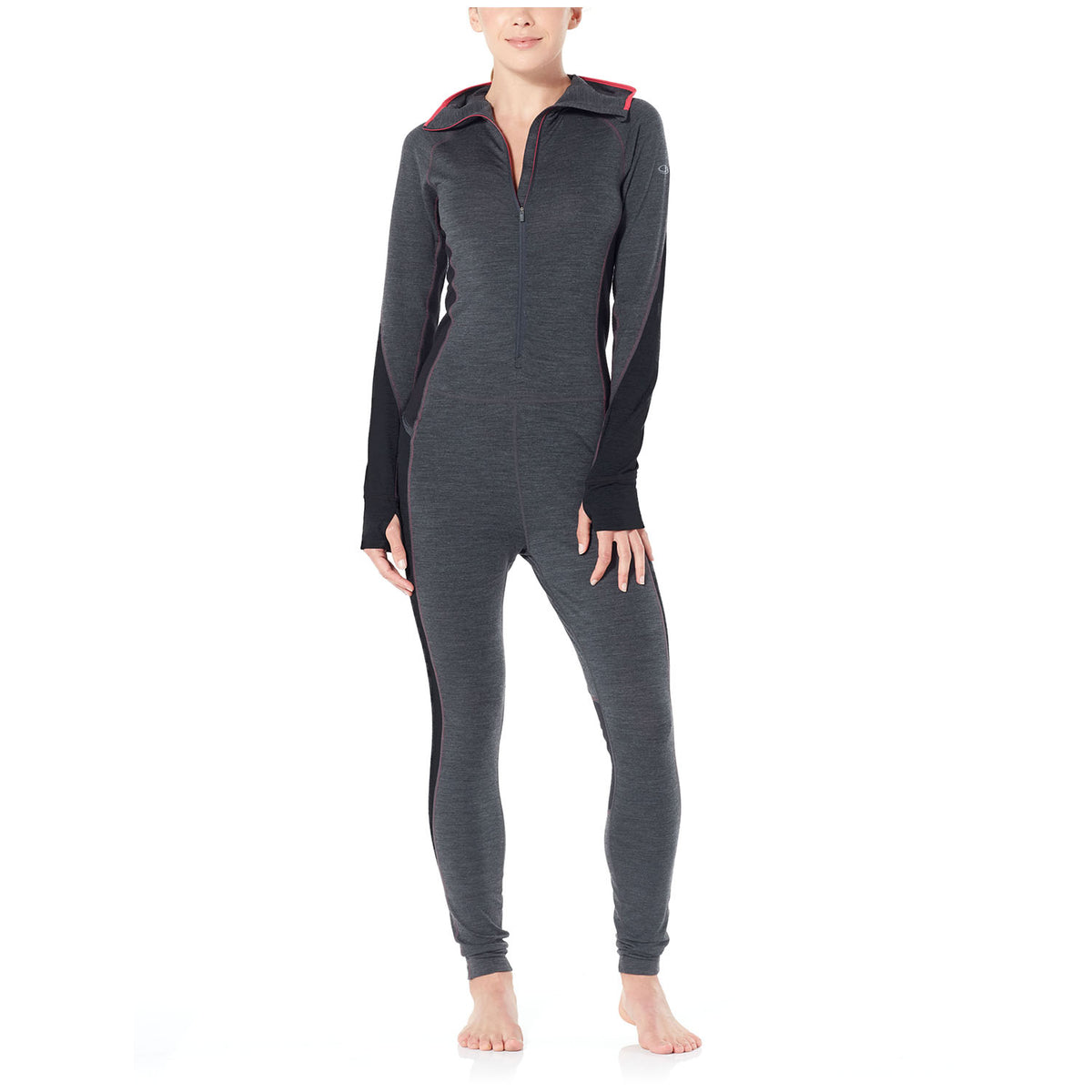 Icebreaker 200 Zone One Sheep Baselayer Suit - Women's Jet Heather/Black/Prism