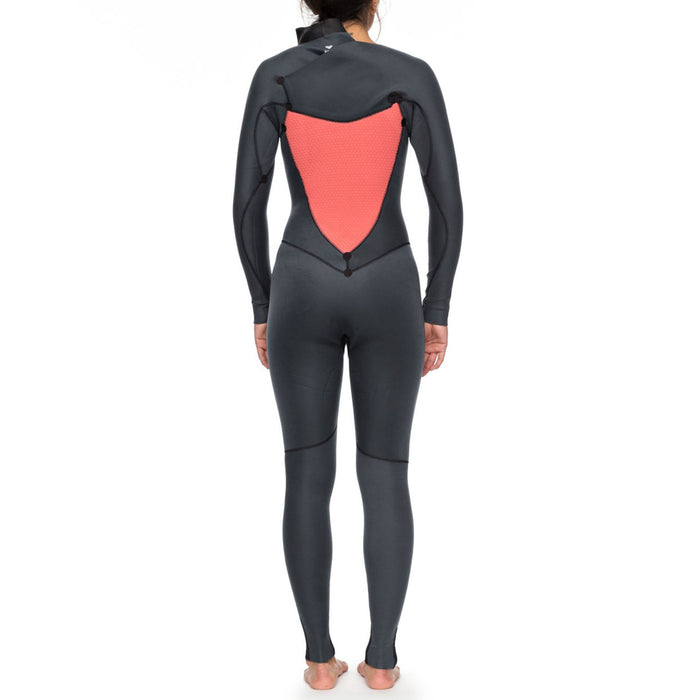 Roxy 4/3 Syncro+ Chest Zip Wetsuit - Women's Jet Black/Heather Blue