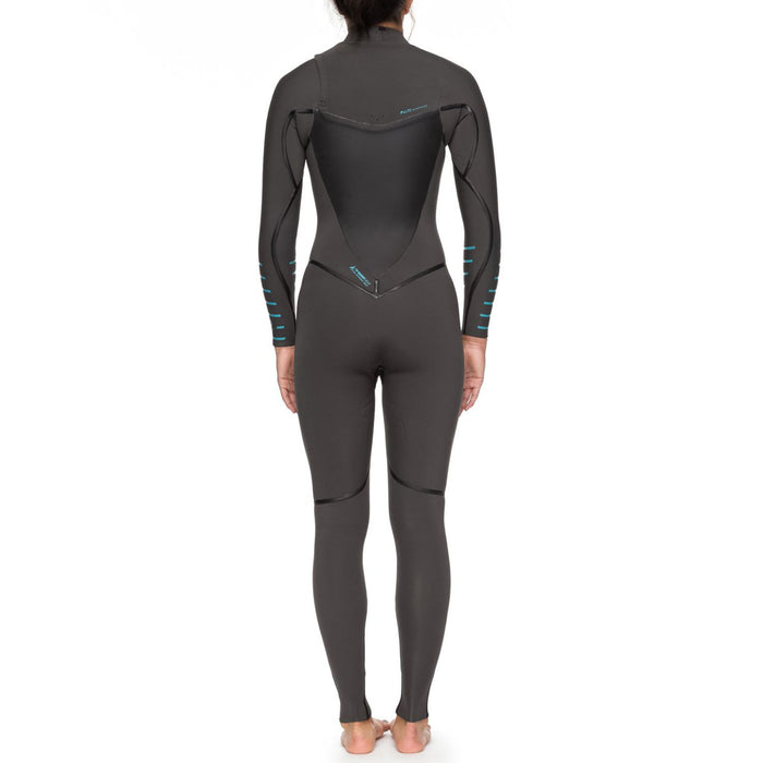 Roxy 4/3 Syncro+ Chest Zip Wetsuit - Women's Jet Black/Heather Blue