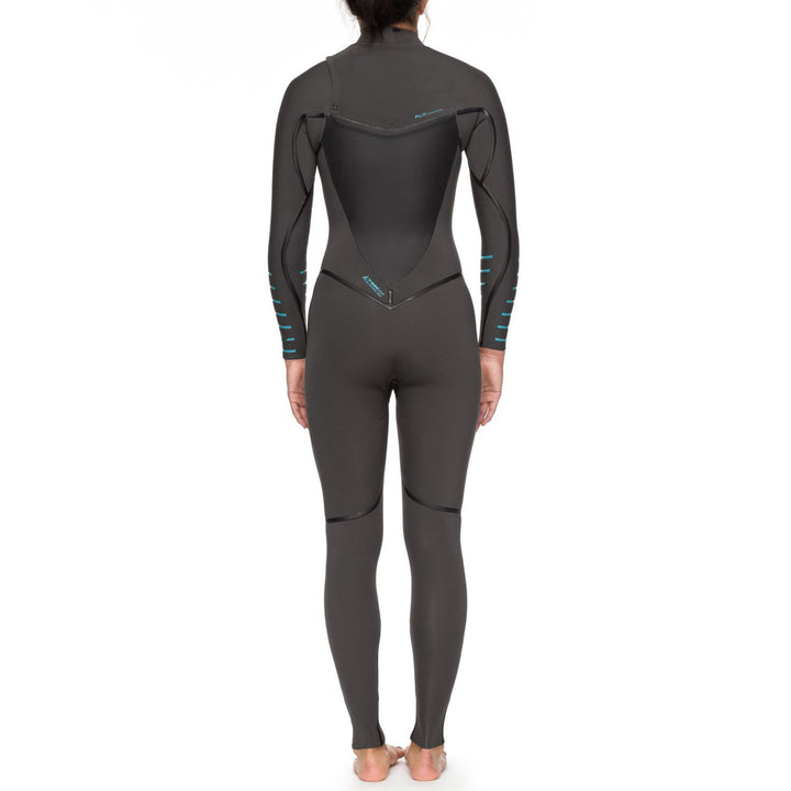 Roxy 4/3 Syncro+ Chest Zip Wetsuit - Women's Jet Black/Heather Blue