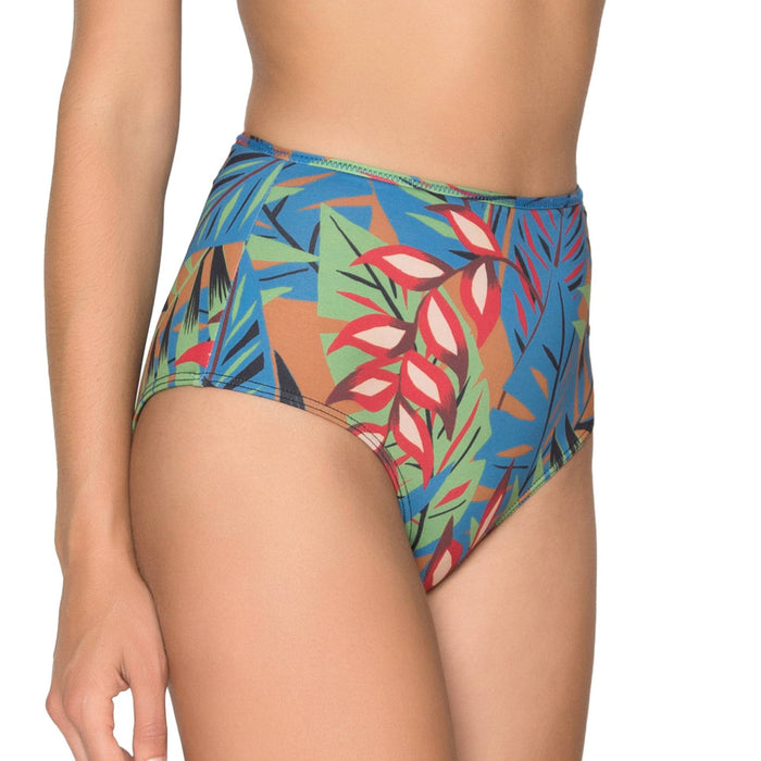 Seea Soleil High-Waist Bikini Bottoms - Women's Tropicalia