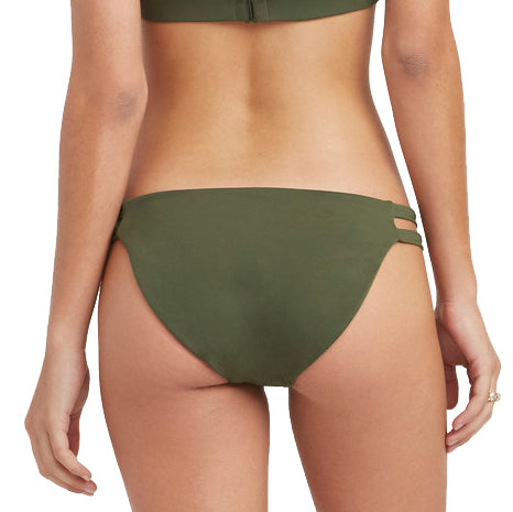 RVCA Solid Full Tab Side Bikini Bottoms - Women's Forest