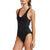 RVCA Solid Lace Front One-Piece Swimsuit - Women's Black