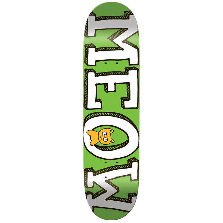 Meow Logo Green Mini 7.5 Skateboard Deck