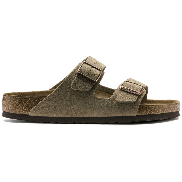 Birkenstock Arizona Suede Soft Footbed Sandals Taupe