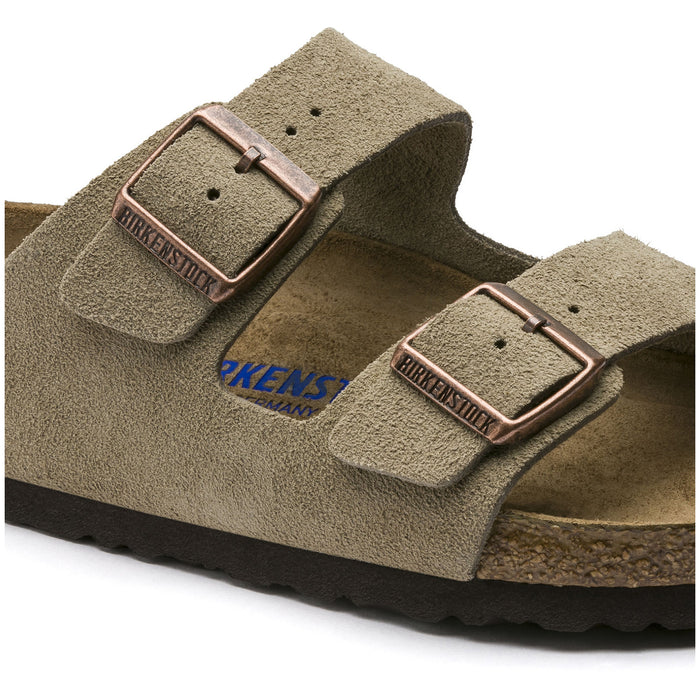 Birkenstock Arizona Suede Soft Footbed Sandals Taupe