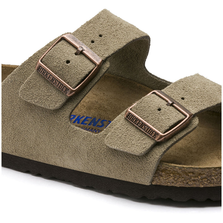 Birkenstock Arizona Suede Soft Footbed Sandals Taupe