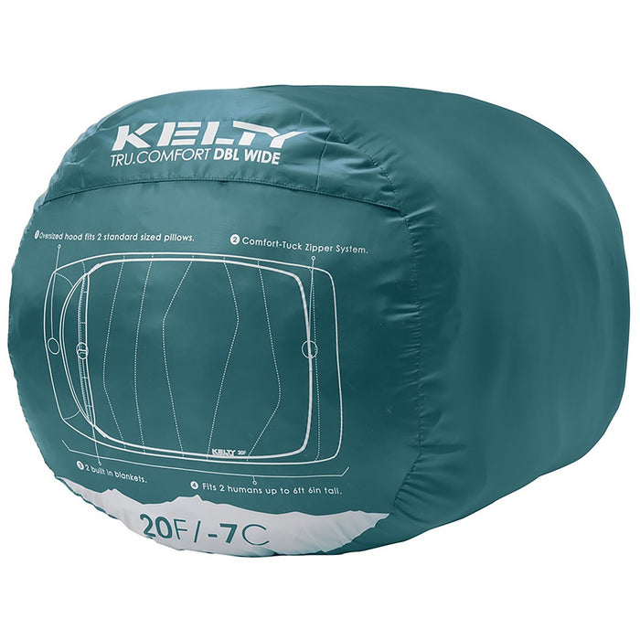 Kelty Tru.Comfort Double Wide 20 Sleeping Bag Deep Teal