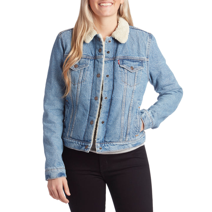 Levi's Original Sherpa Trucker Jacket - Women's Divided Blue