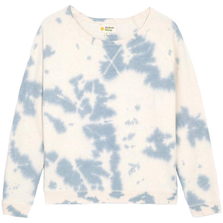 Mollusk Tie Dye Crew Fleece - Women's Indigo Tie Dye