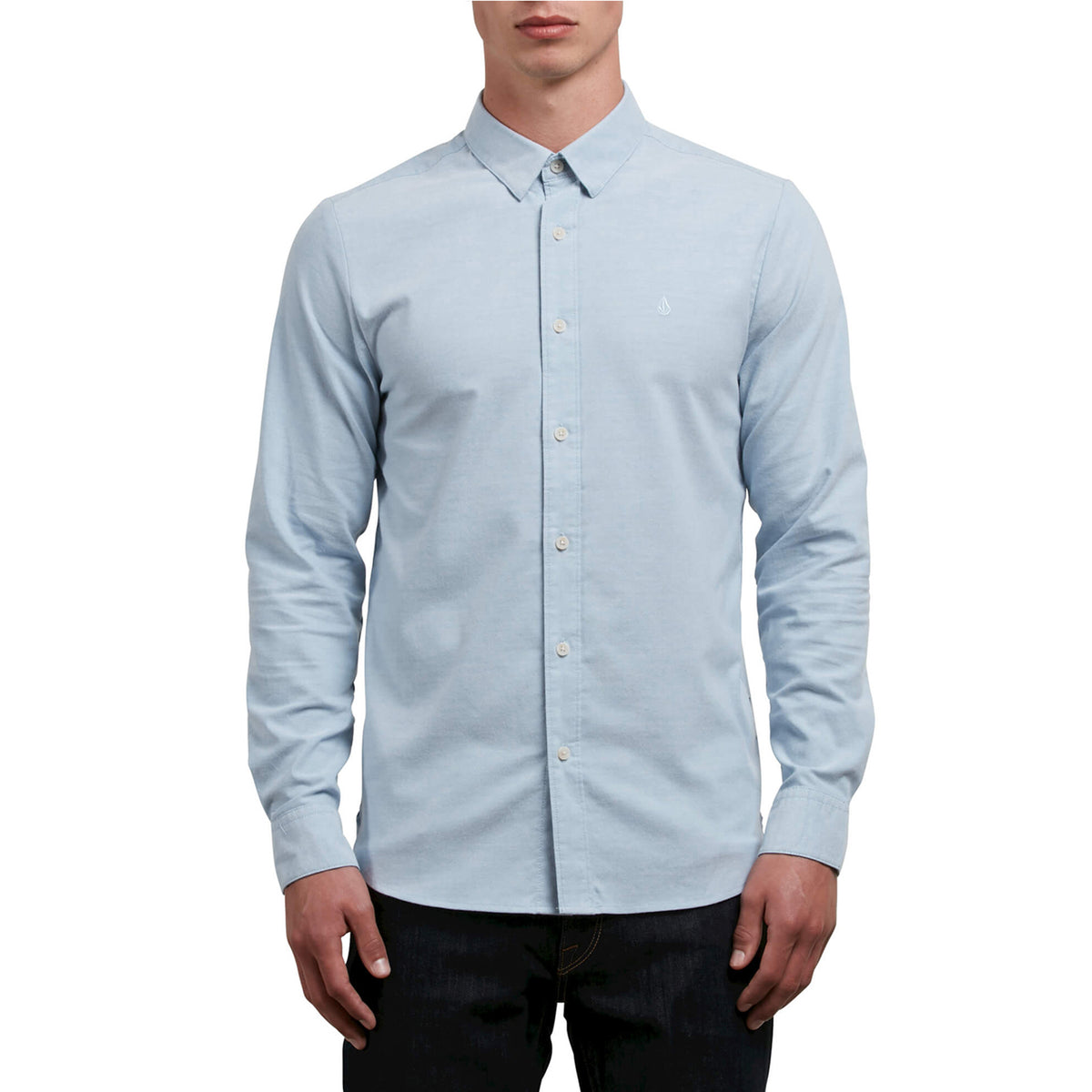 Volcom Oxford Stretch Long-Sleeve Shirt Wrecked Indigo