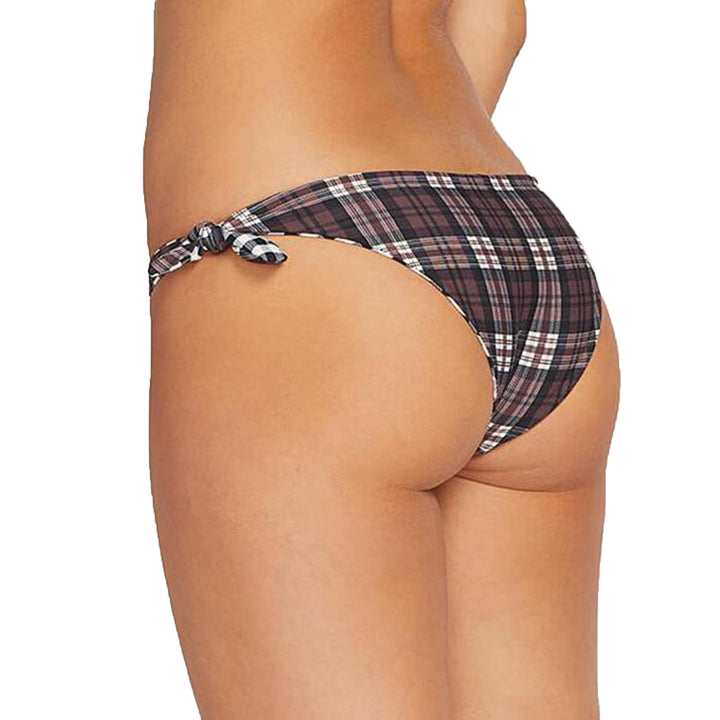 Volcom Plaid Attitude Hipster Bikini Bottoms - Women's Dark Chocolate