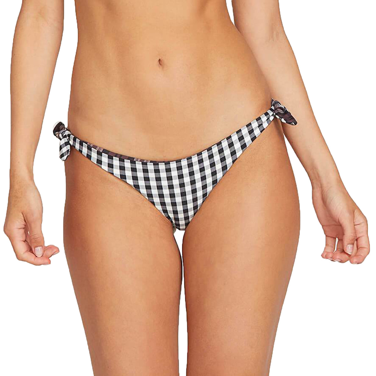 Volcom Plaid Attitude Hipster Bikini Bottoms - Women's Dark Chocolate