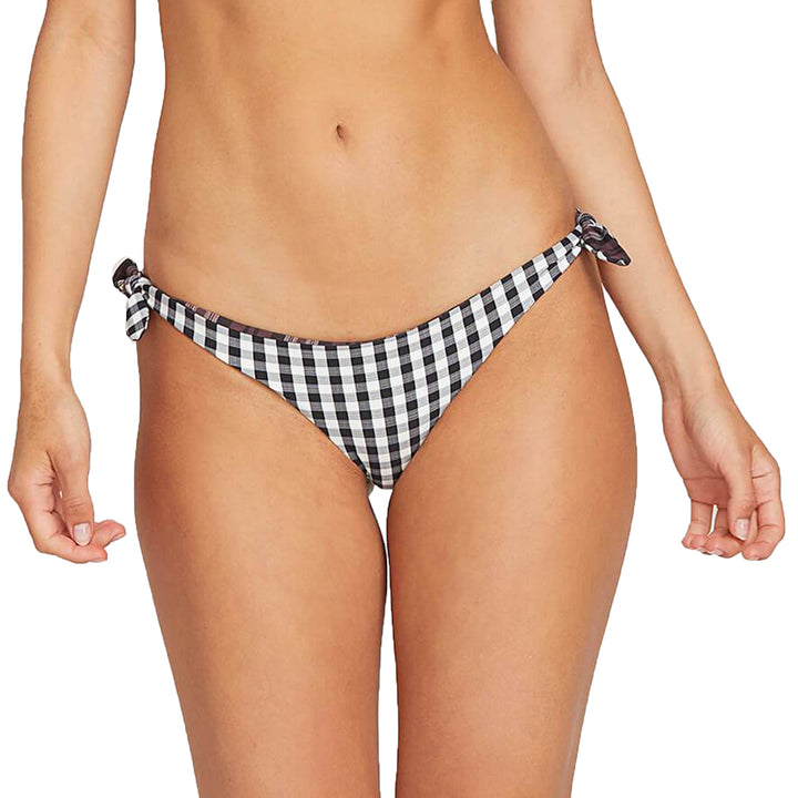 Volcom Plaid Attitude Hipster Bikini Bottoms - Women's Dark Chocolate