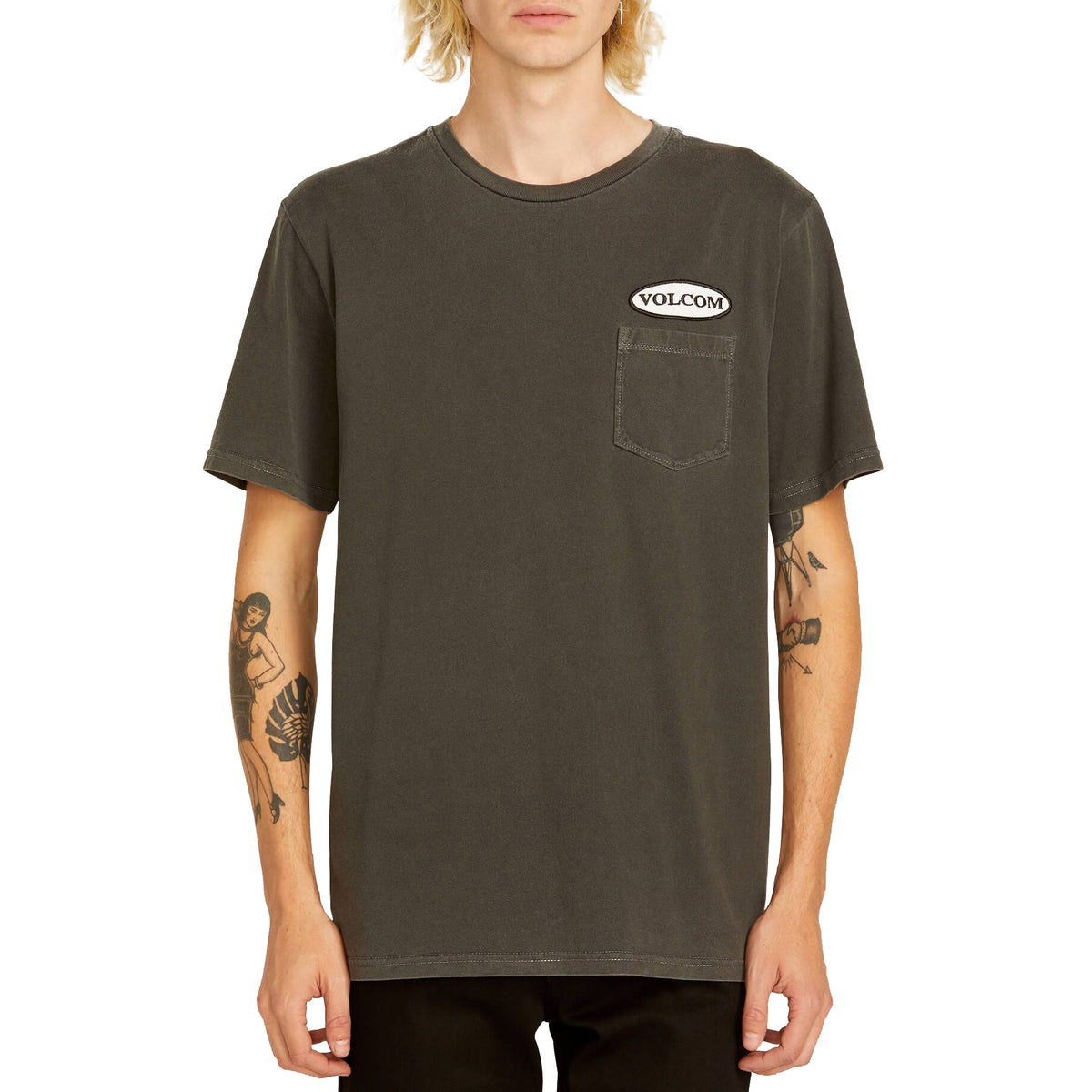 Volcom Oval Patch Pocket T-Shirt Black