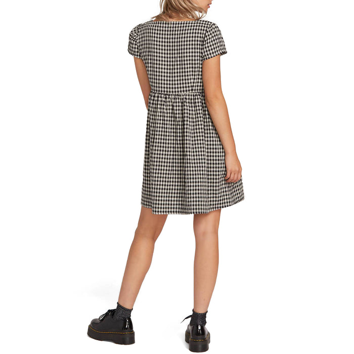 Volcom Making Me Plaid Dress - Women's Black Plaid