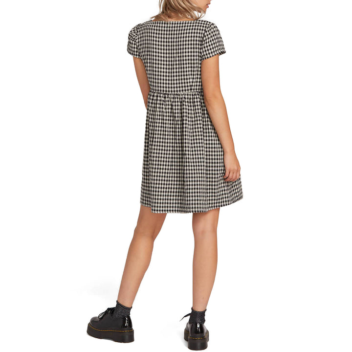 Volcom Making Me Plaid Dress - Women's Black Plaid