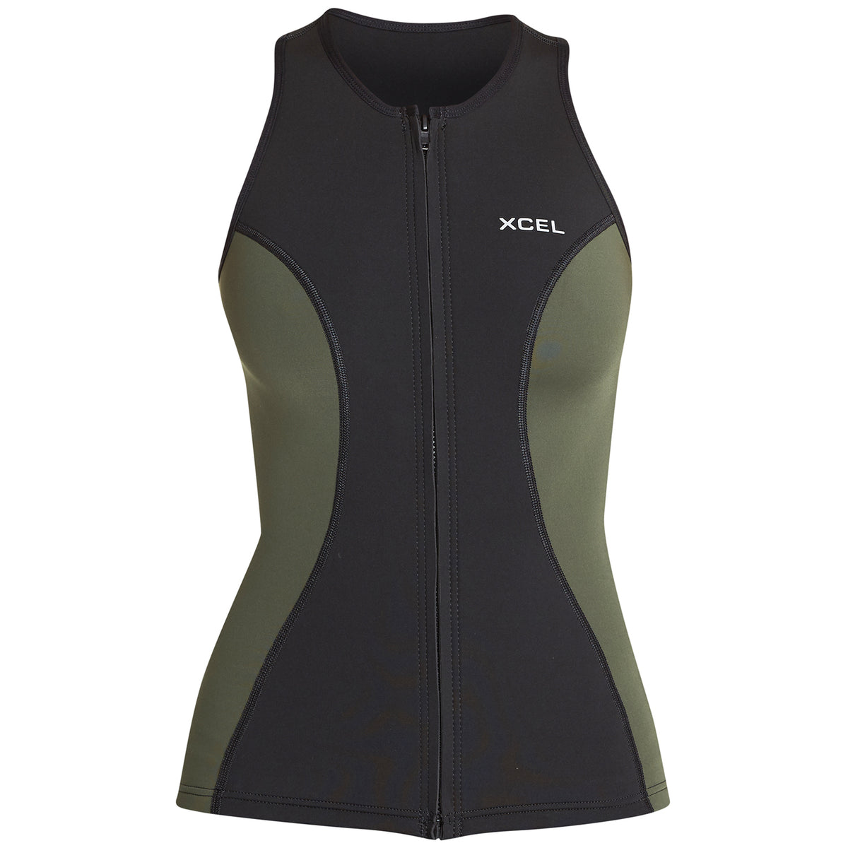 XCEL Axis 1.5/1mm Front Zip Wetsuit Vest - Women's Black/Ivy