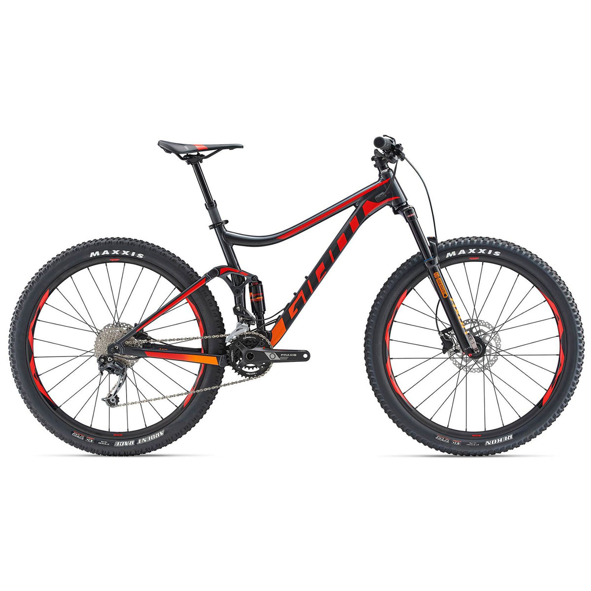 Giant Stance 2 Complete Mountain Bike 2019 Gunmetal Black / Red / Neon Orange