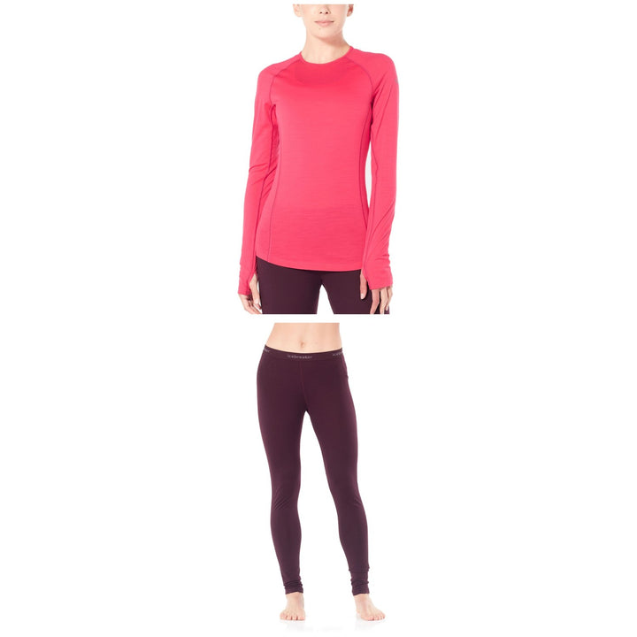 Icebreaker 150 Zone Long Sleeve Crew Top + Leggings - Women's