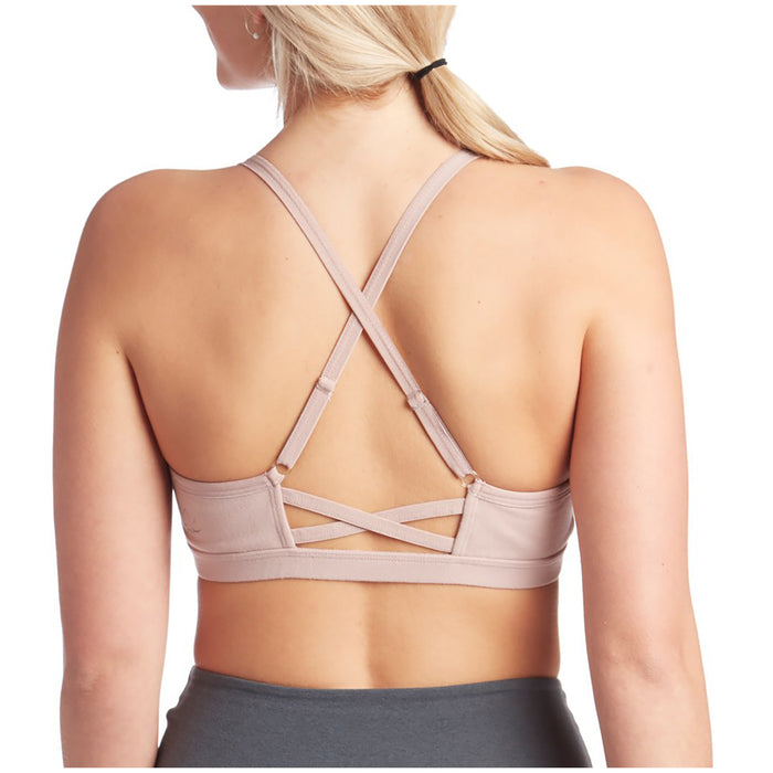 Beyond Yoga Cross It Back Bra - Women's Brazen Blush