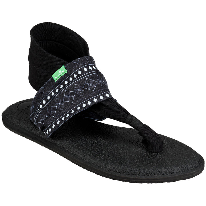 Sanuk Yoga Sling 2 Prints Sandals - Women's Abbot Kinney Black/White