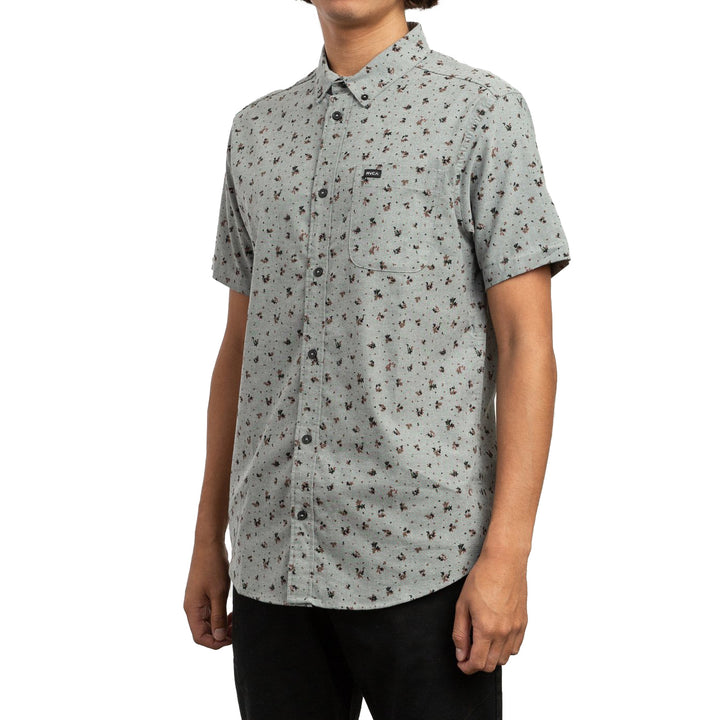 RVCA That'll Do Print Short-Sleeve Shirt Pavement