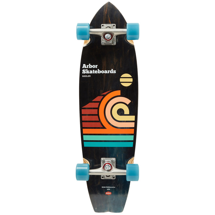 Arbor Sizzler Artist Draplin Longboard Complete
