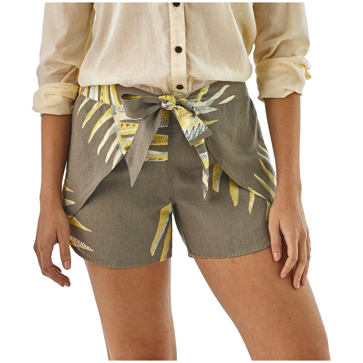 Patagonia Garden Island Shorts - Women's Palms Of My Heart Big: Marrow Grey