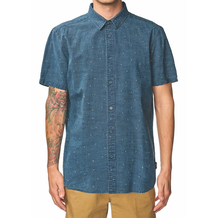 Globe Track Short-Sleeve Shirt Washed Indigo
