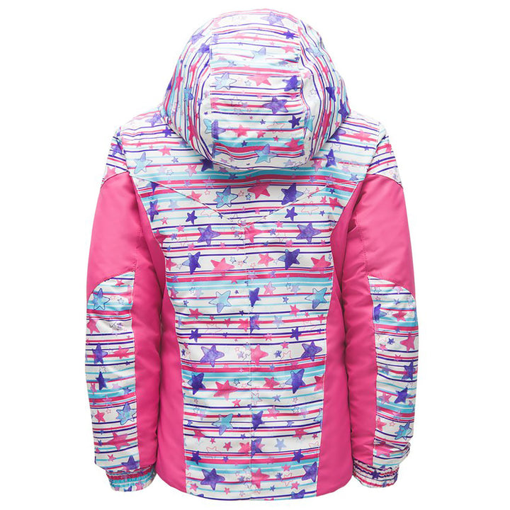 Spyder Bitsy Charm Jacket - Little Girls' Star Stripe Multi Print/Taffy Pink