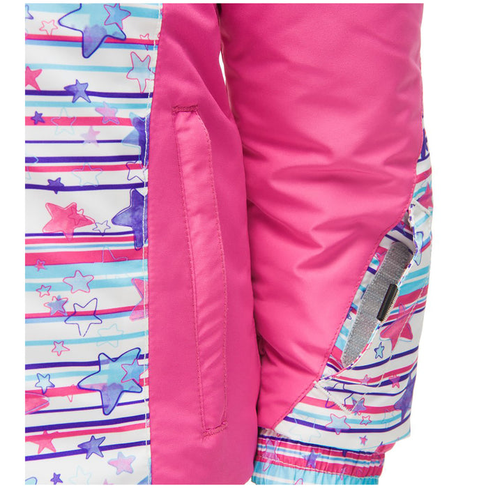 Spyder Bitsy Charm Jacket - Little Girls' Star Stripe Multi Print/Taffy Pink